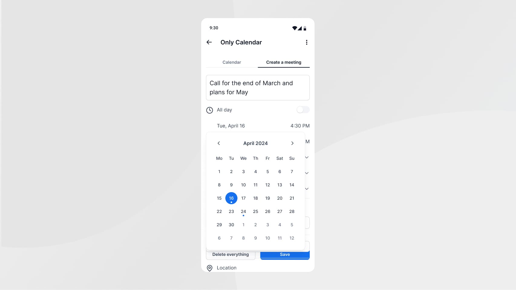 OnlyCalendar